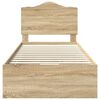 vidaXL Рамка за легло Сонома дъб 75 x 190 cm Инженерна дървесина