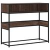 vidaXL Конзолна маса, кафяв дъб, 90x35x80 см, инженерно дърво