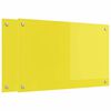 vidaXL Кухненски гръб 2 pcs Жълто 80 x 50 cm закалено стъкло