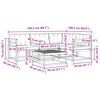 vidaXL Комплект дивани за открито 5 pcs Натурален и Крема