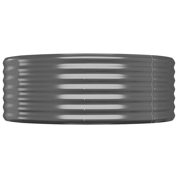 vidaXL Градинска повдигната леха поцинкована стомана антрацит