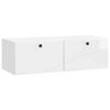 vidaXL Стенно монтиран ТВ шкаф 98 x 41 x 30 см Бял гланц