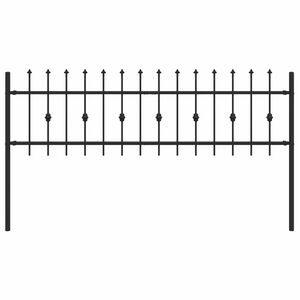 vidaXL Шипова ограда ASTEN 200 x 110 см Прахово боядисана стомана