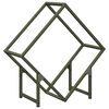 vidaXL Стойка за дърва за огрев Olive Green Студено валцувана стомана