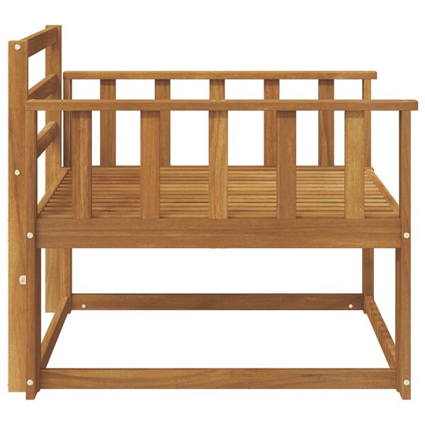 vidaXL Среден диван за открито Солидно акациево дърво Естествен