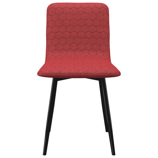 vidaXL Трапезни столове, 2 бр, виненочервени, текстил