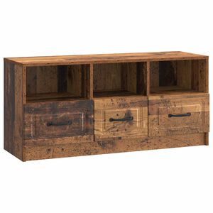 vidaXL ТВ шкаф Старо дърво 102 x 34,5 x 47 см Инженерна дървесина