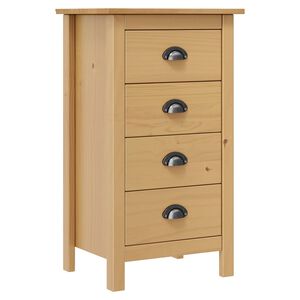 vidaXL Сайдборд Hill 46x35x80 см борово дърво масив