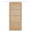 vidaXL Преплъзваща се врата Кафяво 93 x 211 см Солидно борово дърво