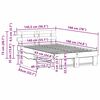 vidaXL Рамка за легло с таблото Кафяво с восъчно покритие 140 x 190 cm