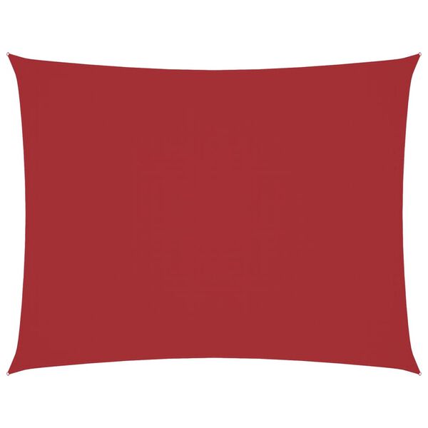 vidaXL Платно-сенник, Оксфорд текстил, правоъгълно, 3x4,5 м, червено