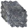 vidaXL Плочки от камъчета Сиво 30 x 30 cm Речни камъчета