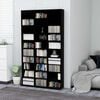 vidaXL Етажерка за CD, черна, 102x23x177,5 см, инженерно дърво