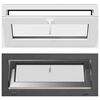 vidaXL Прозорец за мазе RISOR 90 x 40 cm PVC и стъкло Антрацит