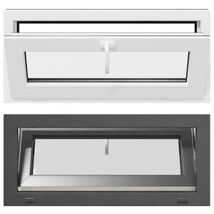vidaXL Прозорец за мазе RISOR 90 x 40 cm PVC и стъкло