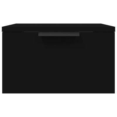 vidaXL Нощни шкафчета за стенен монтаж, 2 бр, черни, 34x30x20 см