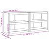 vidaXL Кухненски шкафове за открито, 2 бр, бор масив