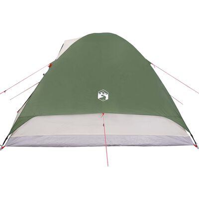 vidaXL Куполна къмпинг палатка, 6-местна, зелена, водоустойчива