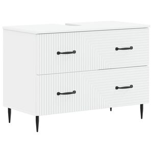 vidaXL Шкаф за мивка в баня HAARLEM Бяло 82 x 41 x 58,5 см