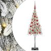 vidaXL Коледно дърво с 150 LED светодиода Бяло 120 cm ПЕ и стомана