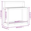 vidaXL Маса за разсаждане с рафтове 108x50x109,5 см дуглас масив