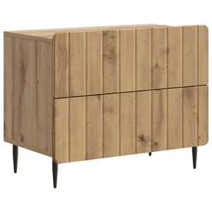 vidaXL Нощен шкаф Дъб артизан 62 x 34,5 x 49,5 см Инженерна дървесина