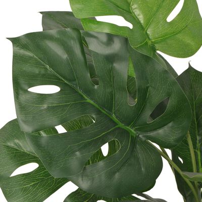 vidaXL Изкуствено растение монстера със саксия, 45 см, зелено