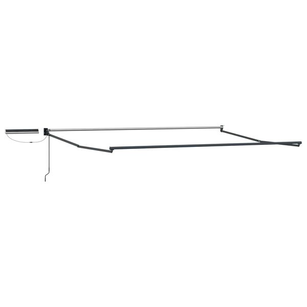 vidaXL Електрически разтегателен навес Червено и бяло 4 &times; 3 m