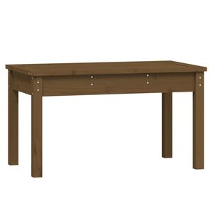 vidaXL Градинска пейка, меденокафява, 80x44x45 см, борово дърво масив