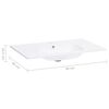 vidaXL Умивалник за вграждане, 900x460x105 мм, SMC, бял