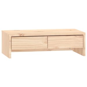 vidaXL Поставка за монитор, 50x27x15 см, бор масив