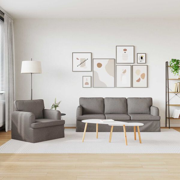 vidaXL Диван 2 pcs Таупе 144 x 80 x 85 см текстил