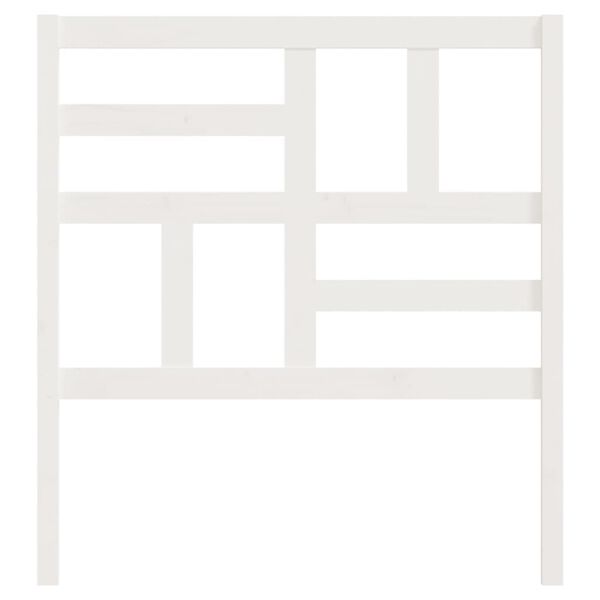 vidaXL Горна табла за легло, бяла, 96x4x104 см, бор масив