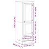 vidaXL Шкафове с чекмедже Бяло 55 x 50 x 170 см Солидно борово дърво