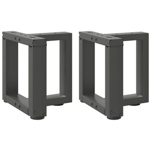 vidaXL Крака за масичка за кафе, Т-образни, 2 бр., антрацит, 30x25x(30-31) см, стомана