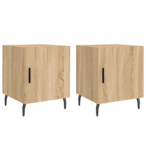 vidaXL Нощни шкафчета 2 бр дъб сонома 40x40x50 см инженерно дърво