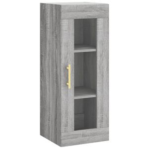 vidaXL Стенен шкаф сив сонома 34,5x34x90 см