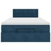 vidaXL Османска легло с матрак, тъмносиньо, 120x190 см, кадифе