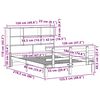 vidaXL Легло с етажерка за книги, без матрак, 120x190 см, бор масив