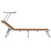 312461 vidaXL Folding Sun Loungers with Roof 2 pcs Aluminium&Textilene Brown