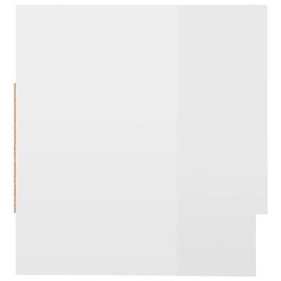 vidaXL Гардероб, бял гланц, 70x32,5x35 см, ПДЧ