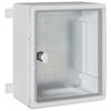 vidaXL Контролен шкаф Сив 37 x 16,5 x 35 см ABS пластмаса