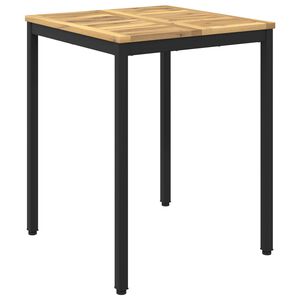 vidaXL Маса за вечеря в градината Бяло и черно 60 x 60,5 x 75 см