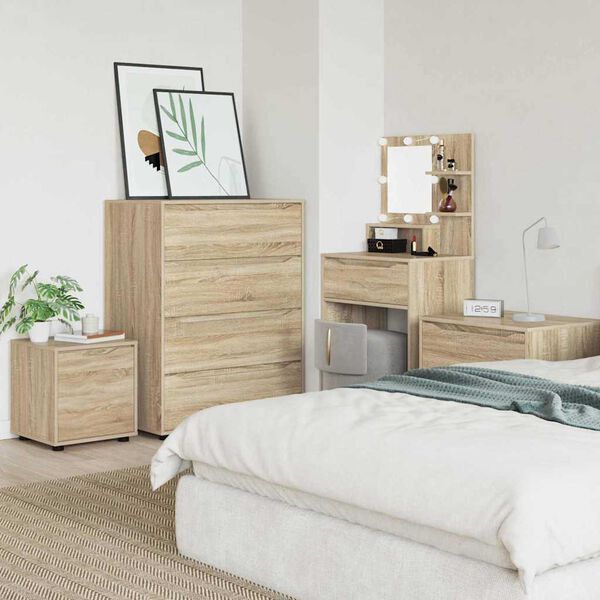 vidaXL Шкаф за баня Сонома дъб 40,5 x 40 x 44 см Инженерно дърво