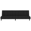 vidaXL 2-местно разтегателно канапе, черно, кадифе
