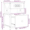 vidaXL Нощен шкаф 2 pcs Димян дъб 40 x 31 x 60 см Инженерно дърво