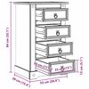 vidaXL Нощно шкафче Бяло 53 x 39 x 84 см Солидно борово дърво