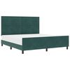vidaXL Легло с пружинирана основа Тъмен зелен 180 x 200 cm Кадифе