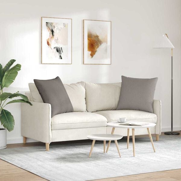 vidaXL Диван възглавници 2 pcs Таупе 60 x 60 cm текстил