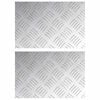 vidaXL Стъпало Правоъгълна 2 pcs Сребрист 30 x 20 cm Алуминий